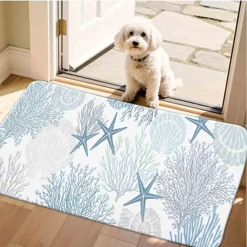 1pc flannel floor matCoastal Style Starfish And Coral Pattern Non-Slip Floor MatNon-slip, machine washable, soft area rug for home living room bedroom kitchen decor
1pc flannel floor matCoastal Style Starfish And Coral Pattern Non-Slip Floor MatNon-slip, machine washable, soft area rug for home living room bedroom kitchen decor