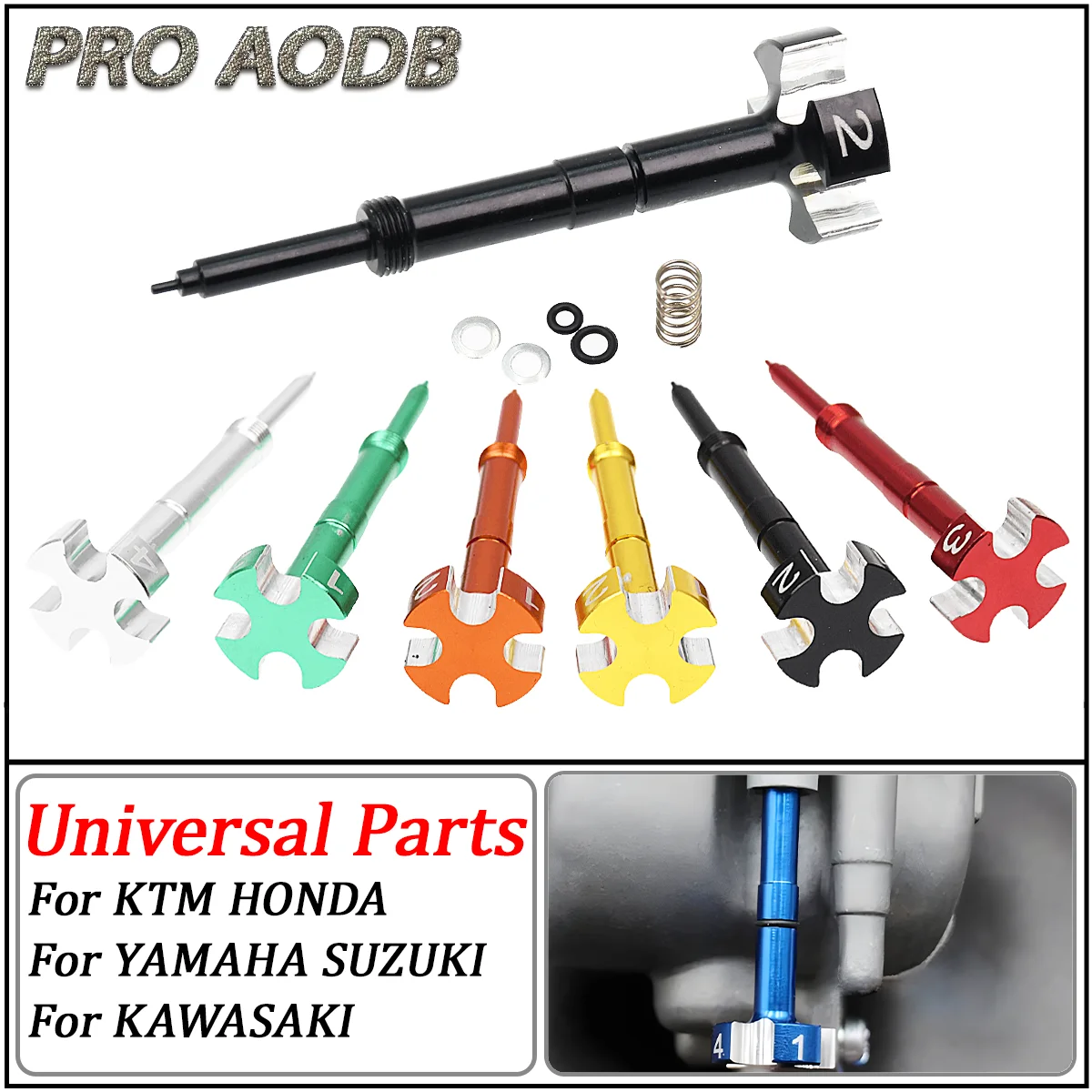 For Motorcycle KTM Honda Yamaha Kawasaki ATV Keihin FCR Carbs Carby 4 Stroke Easy Adjustable Air Carburetor Fuel Mixture Screw
For Motorcycle KTM Honda Yamaha Kawasaki ATV Keihin FCR Carbs Carby 4 Stroke Easy Adjustable Air Carburetor Fuel Mixture Screw