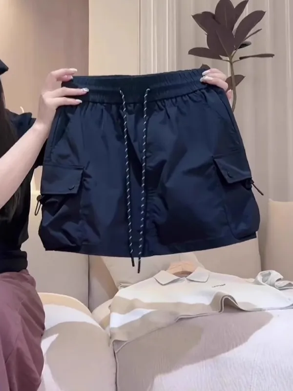 Slimming High Waist Cargo Skirt Short A-Line Half Body Fashionable Versatile plus Size Blue Workwear Skirt for Women
Slimming High Waist Cargo Skirt Short A-Line Half Body Fashionable Versatile plus Size Blue Workwear Skirt for Women