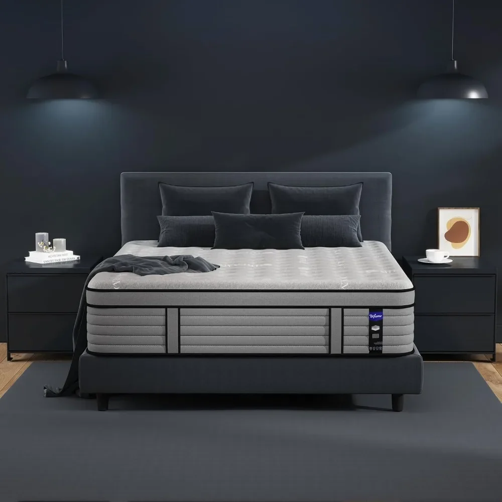 Queen Size Mattress, 14 Inch Hybrid Queen Mattress in A Box with Memory Foam Pressure Relief Breathable Fabric, Medium Firm
Queen Size Mattress, 14 Inch Hybrid Queen Mattress in A Box with Memory Foam Pressure Relief Breathable Fabric, Medium Firm