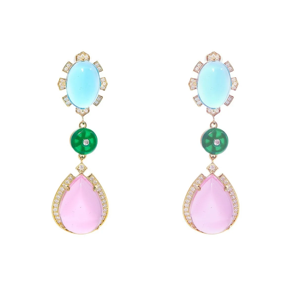 Blue Turquoise Green Jade Gold Plated Stud Drop Earrings Handmade Gifts For Lady Party Jewelry
Blue Turquoise Green Jade Gold Plated Stud Drop Earrings Handmade Gifts For Lady Party Jewelry