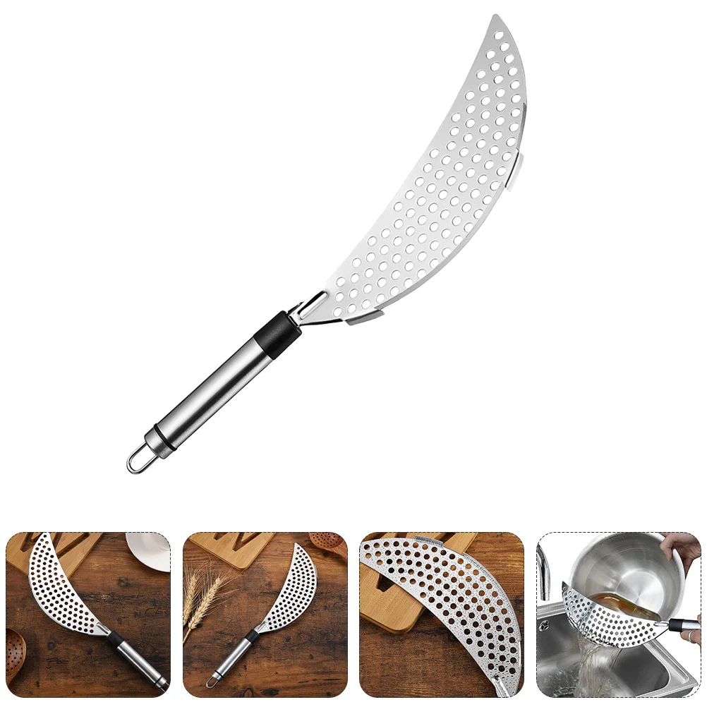 2pcs Stainless Steel Crescent Strainer Handle Kitchen Pot Drainer Mesh Holes Water Drainage Fry Dumpling Cookware 
2pcs Stainless Steel Crescent Strainer Handle Kitchen Pot Drainer Mesh Holes Water Drainage Fry Dumpling Cookware