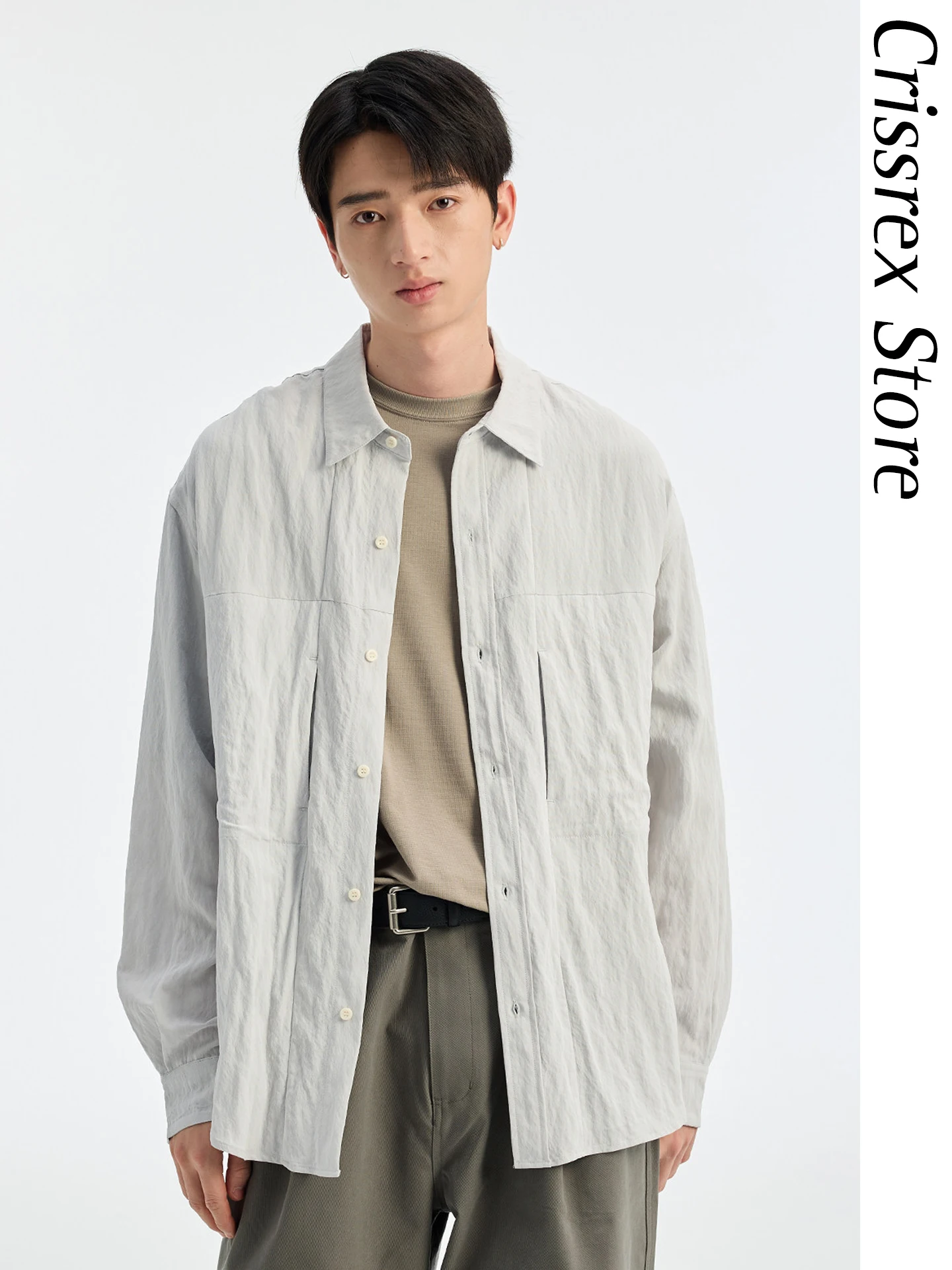 Crissrex Store BUTILL Lyrca Long Sve irt Inner Wear ket Design Splicing Proc Casual Sle Spring Faion Menswear
Crissrex Store BUTILL Lyrca Long Sve irt Inner Wear ket Design Splicing Proc Casual Sle Spring Faion Menswear