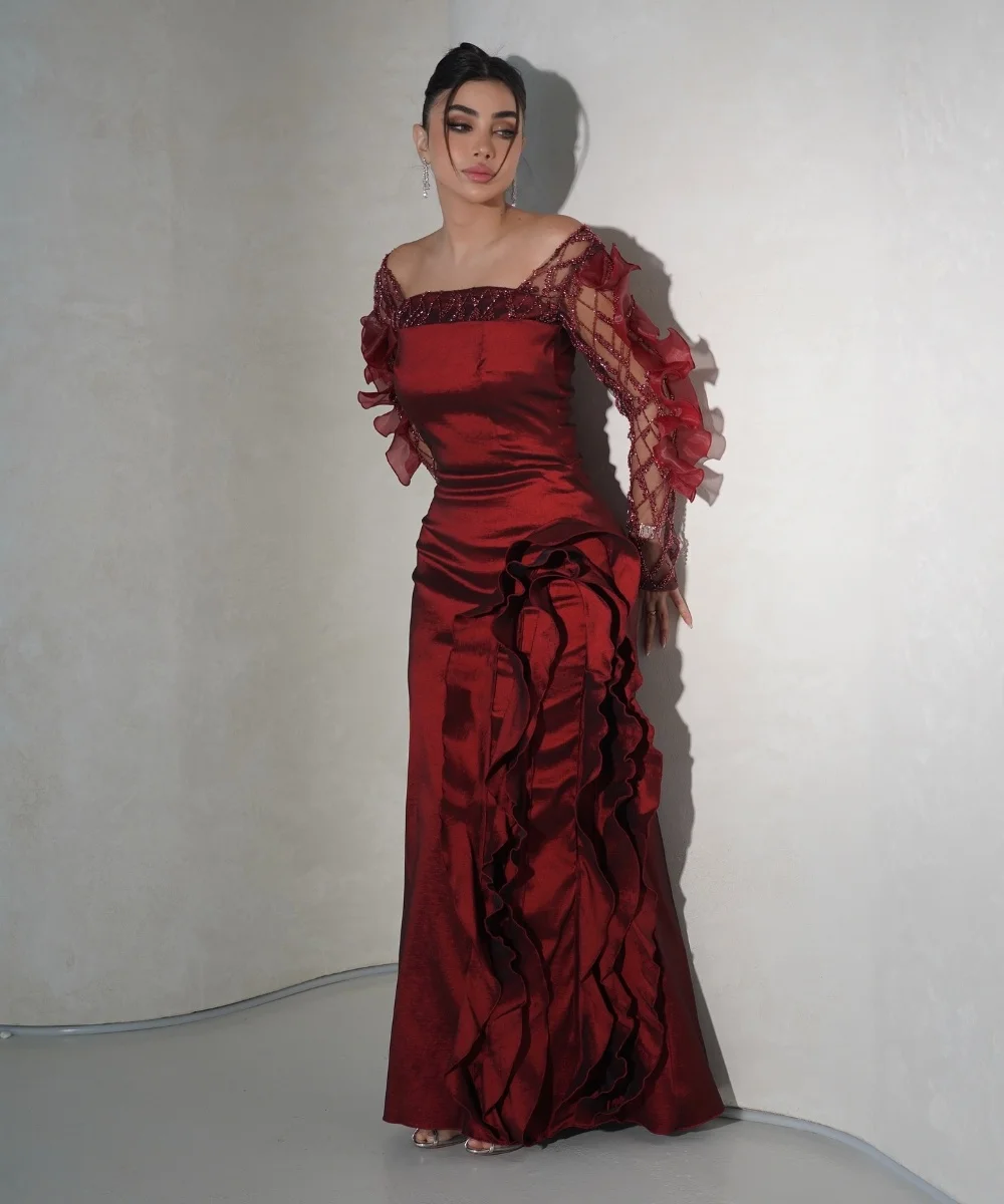 Customized Sexy Pleat Ruffle Sequined Straight Off-the-shoulder Long Dresses Homecoming Dresses Exquisite
Customized Sexy Pleat Ruffle Sequined Straight Off-the-shoulder Long Dresses Homecoming Dresses Exquisite