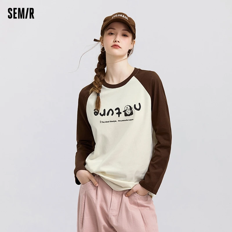 Semir Long Sleeve T-Shirt Women Mid-length and Long Printed Raglan-sleeved Color-blocked 2024 New Spring Loose Outfit
Semir Long Sleeve T-Shirt Women Mid-length and Long Printed Raglan-sleeved Color-blocked 2024 New Spring Loose Outfit