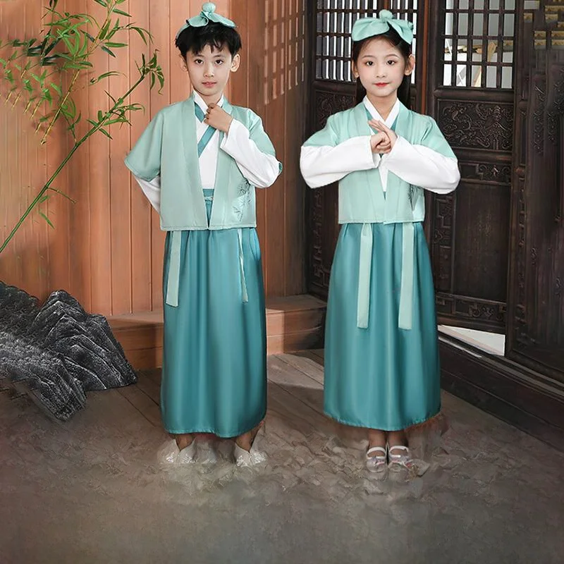 Детский наряд для выступлений в стиле ханьфу, костюм для чтения народных поэтических произведений, древний костюм династии Тан, костюм для чтения книг, шестеро в одном
Детский наряд для выступлений в стиле ханьфу, костюм для чтения народных поэтических произведений, древний костюм династии Тан, костюм для чтения книг, шестеро в одном
