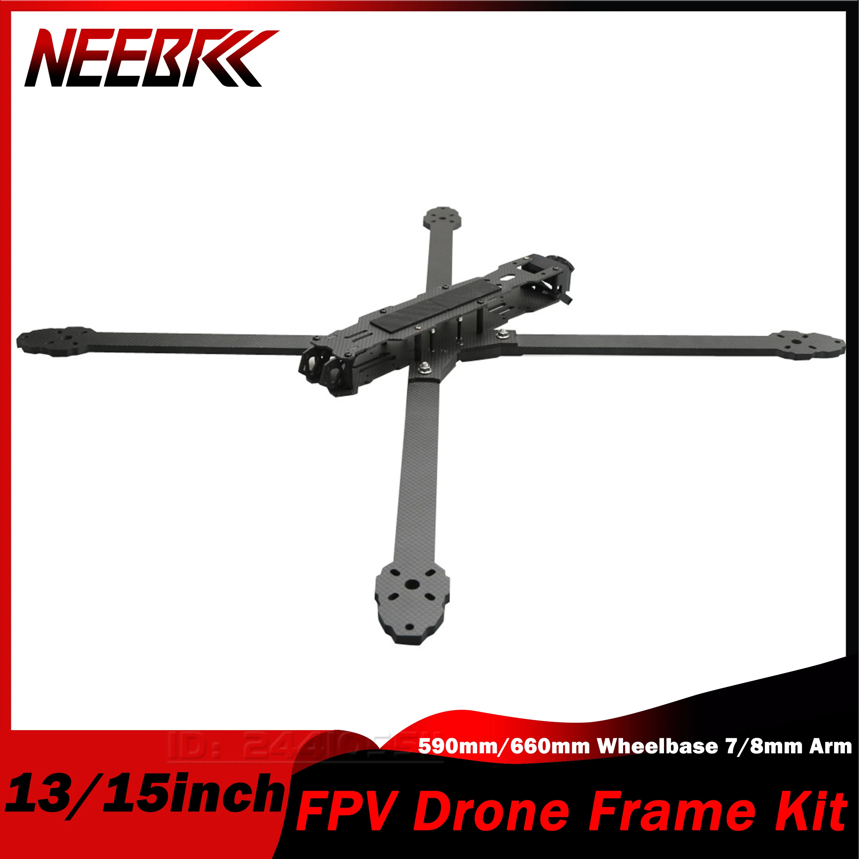 NEEBRC 13/15-дюймовый комплект рамы из углеродного волокна для фристайла FPV, колесная база 590 мм/660 мм, рычаг 7/8 мм для двигателя дальнего дрона 4215/4218/4312
NEEBRC 13/15-дюймовый комплект рамы из углеродного волокна для фристайла FPV, колесная база 590 мм/660 мм, рычаг 7/8 мм для двигателя дальнего дрона 4215/4218/4312