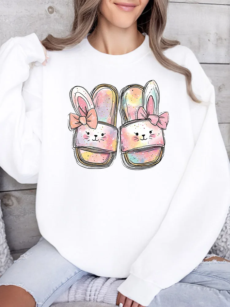 Bunny Ear Slippers Women's Crew Neck Sweatshirt Casual Long Sleeve Pullover Loose Fit Daily Wear
Bunny Ear Slippers Women's Crew Neck Sweatshirt Casual Long Sleeve Pullover Loose Fit Daily Wear