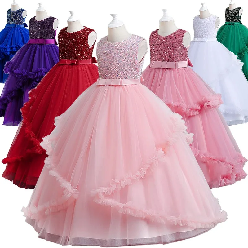 Formal Occasion Children Shiny Sequin Fluffy Tulle Festival Wedding Evening Bridesmaid Graduation Ceremony Elegant Girl Dresses
Formal Occasion Children Shiny Sequin Fluffy Tulle Festival Wedding Evening Bridesmaid Graduation Ceremony Elegant Girl Dresses