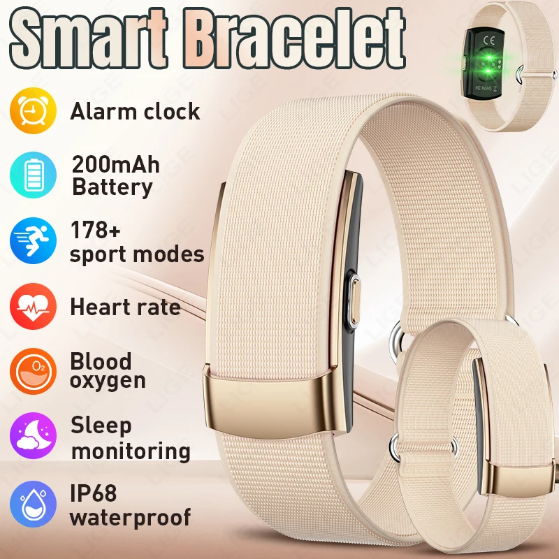 LIGE 15g Ultra-Light Sport Fitness Tracker Smart Bracelet 2026 New Alarm Clock 170+ Sport Modes IP68 Waterproof Smartband SpO2
LIGE 15g Ultra-Light Sport Fitness Tracker Smart Bracelet 2026 New Alarm Clock 170+ Sport Modes IP68 Waterproof Smartband SpO2