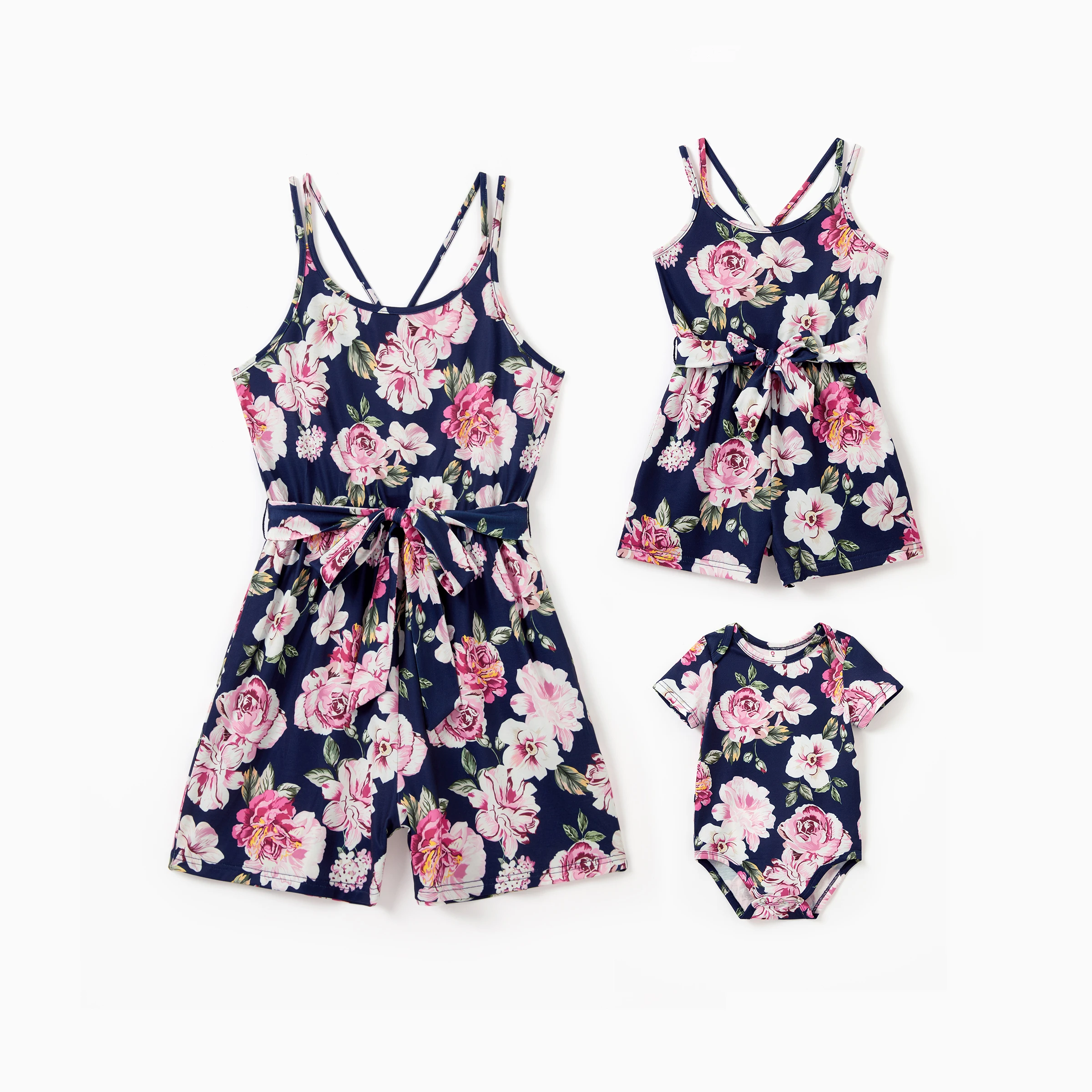 PatPat Mommy and Me Matching Rompers Floral Summer Jumpsuits for Mom, Girl & Baby Sleeveless Tie Waist One-Piece Outfits
PatPat Mommy and Me Matching Rompers Floral Summer Jumpsuits for Mom, Girl & Baby Sleeveless Tie Waist One-Piece Outfits