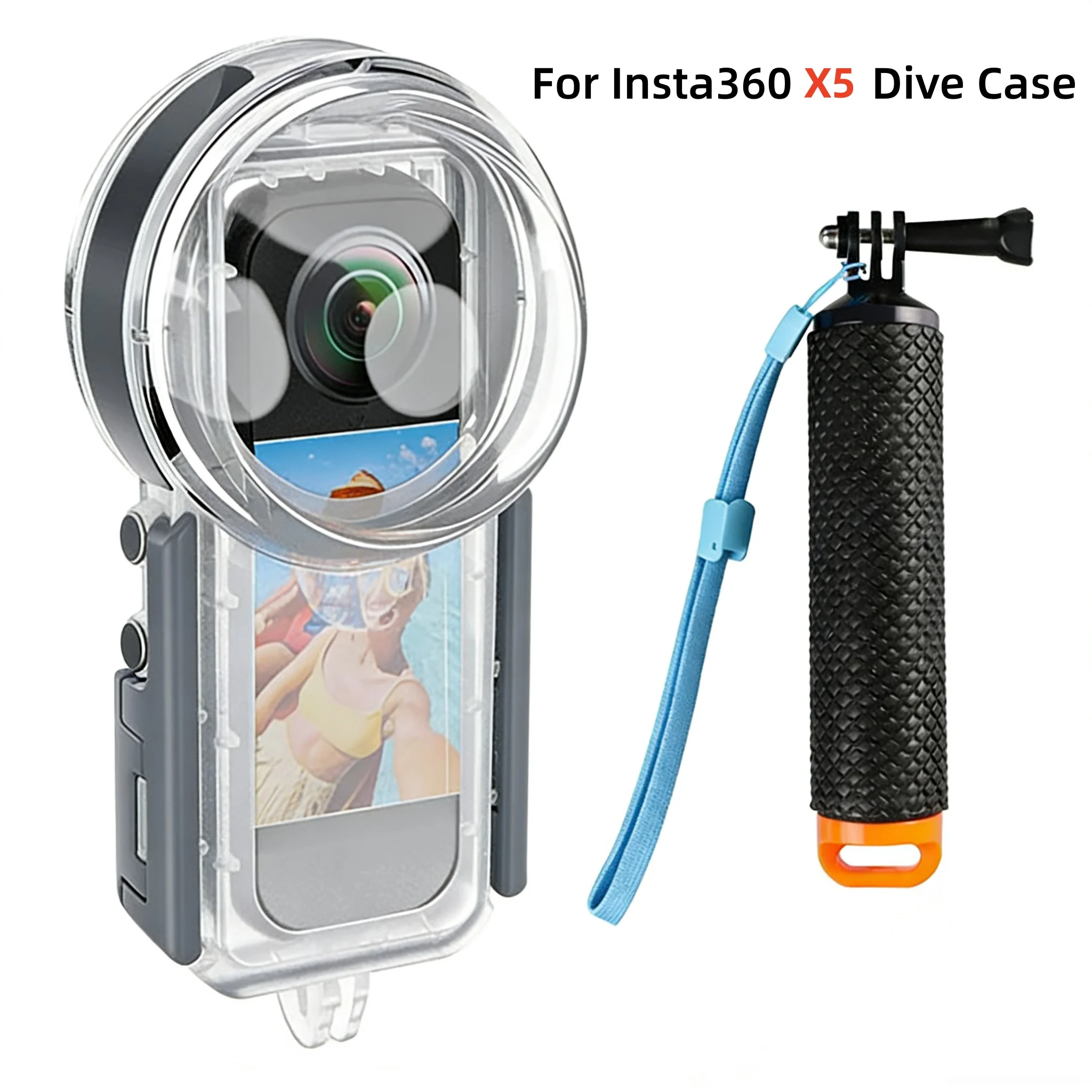 For Insta360 X5 Invisible Dive Case Waterproof Housing Cover (50M / 164FT) with Floating Arm & Nylon Protective Cover
For Insta360 X5 Invisible Dive Case Waterproof Housing Cover (50M / 164FT) with Floating Arm & Nylon Protective Cover