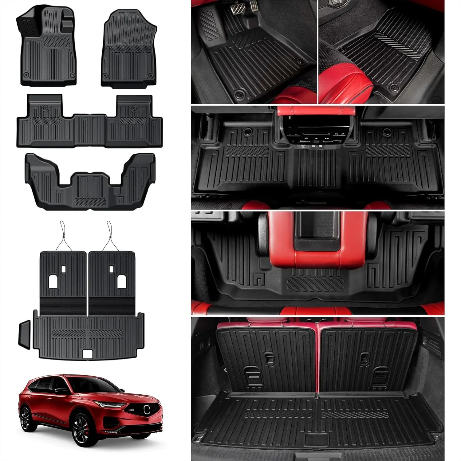 All Weather TPE Floor Mats for Acura MDX 2022-2026 with Seat Back Cover and Door Sill Protectors
All Weather TPE Floor Mats for Acura MDX 2022-2026 with Seat Back Cover and Door Sill Protectors