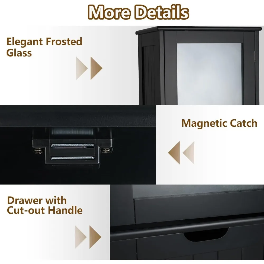 67” Tall Bathroom Storage Cabinet, Freestanding Floor Cabinet with 2 Doors & 1 Drawer, 3-Level Adjustable Shelves, Customized
67” Tall Bathroom Storage Cabinet, Freestanding Floor Cabinet with 2 Doors & 1 Drawer, 3-Level Adjustable Shelves, Customized
