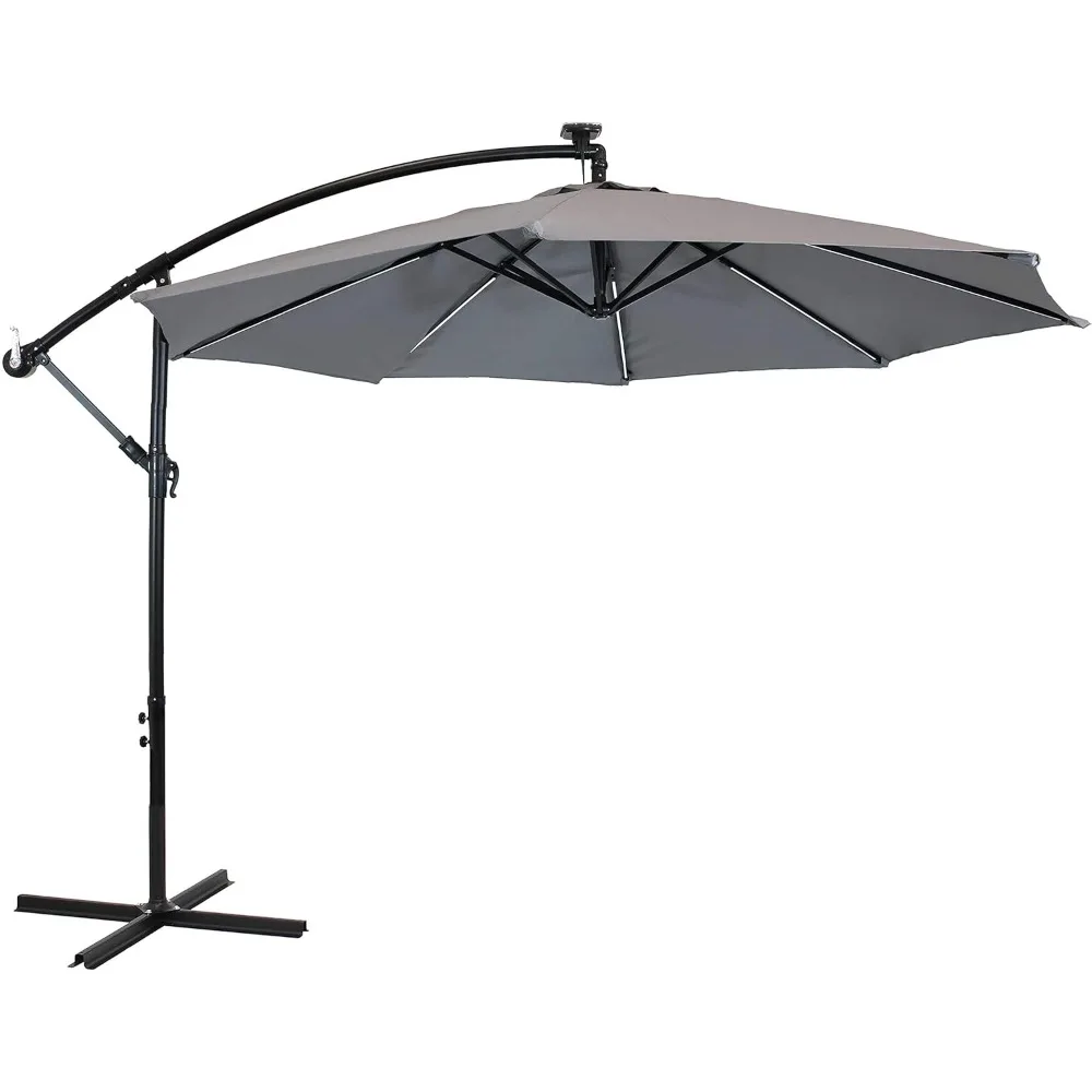 10' Solar Offset Patio Umbrella - Solar Cantilever Umbrella Outdoor with LED Lights - Polyester Shade, Customized
10' Solar Offset Patio Umbrella - Solar Cantilever Umbrella Outdoor with LED Lights - Polyester Shade, Customized