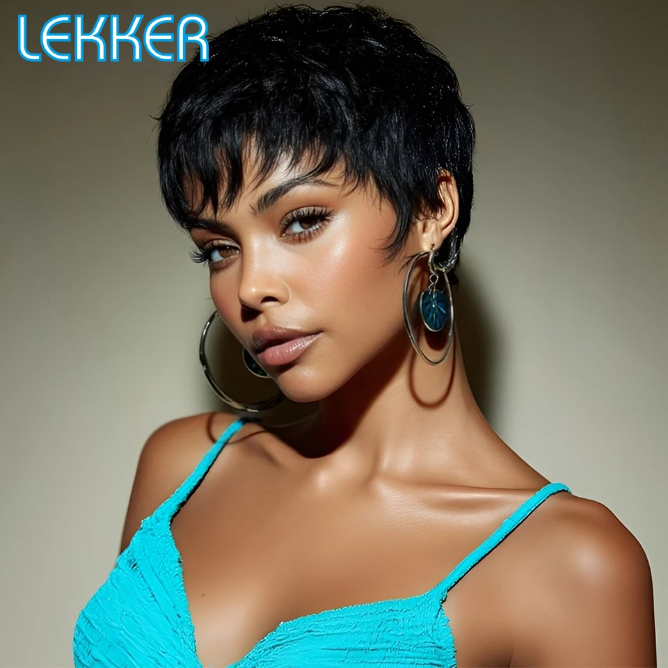 Lekker Clearance Черный Короткий Pixie Cut Bob 100% Парики из натуральных волос для женщин Бразильские волосы Remy Полный машинный парик для повседневного офиса
Lekker Clearance Черный Короткий Pixie Cut Bob 100% Парики из натуральных волос для женщин Бразильские волосы Remy Полный машинный парик для повседневного офиса