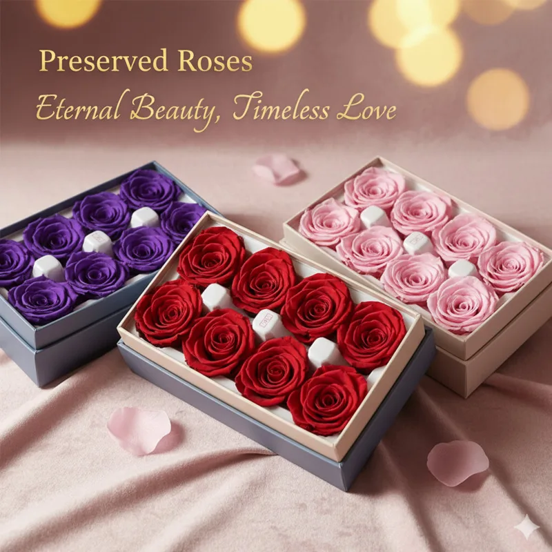 Flower Preserved Eternal Rose 8PCS 4-5cm Real Natural Fragrance Long Lasting Valentines Day Gift For Girlfriend Home Decor Gift
Flower Preserved Eternal Rose 8PCS 4-5cm Real Natural Fragrance Long Lasting Valentines Day Gift For Girlfriend Home Decor Gift