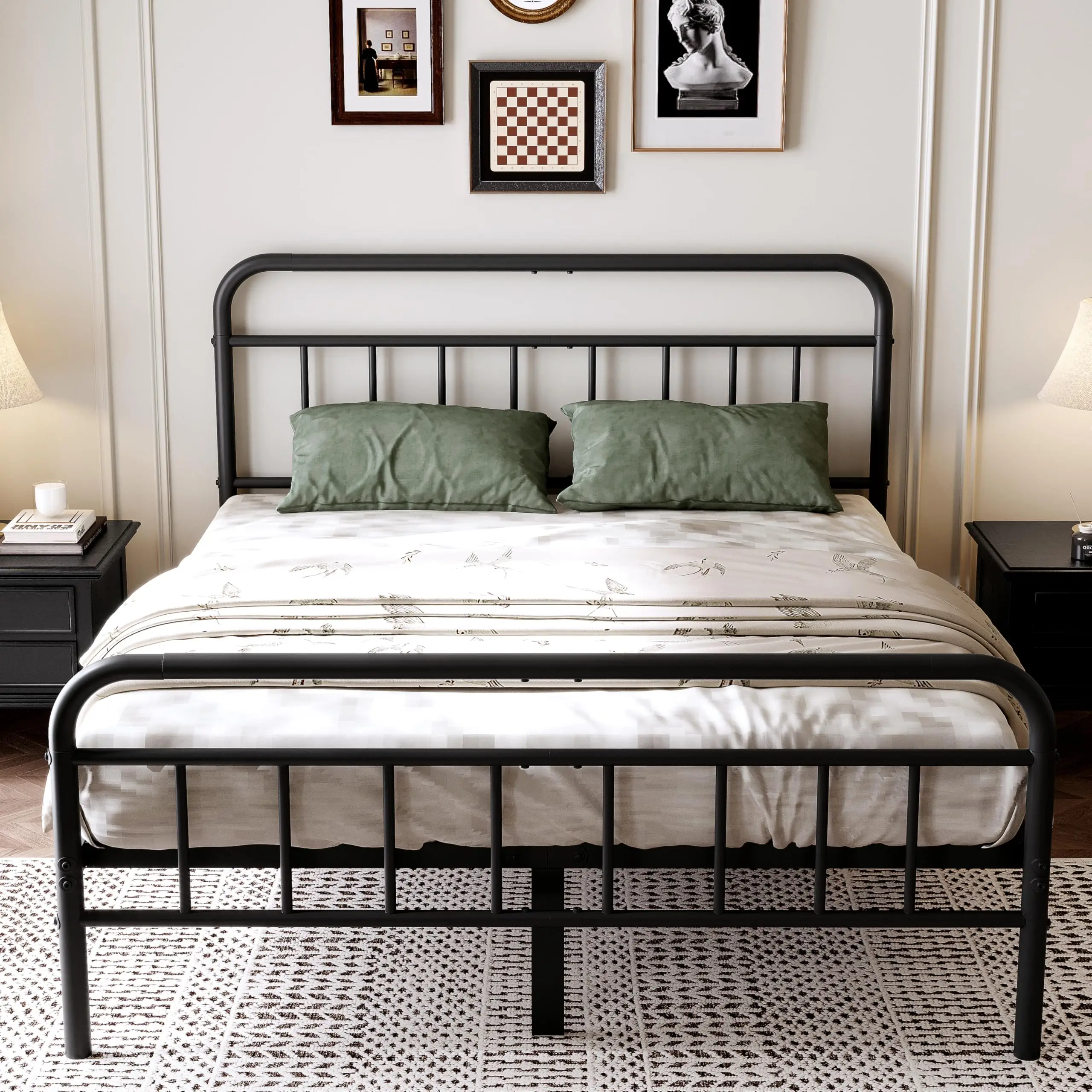 Queen Size 14 Inch Heavy Duty Metal Bed Frame With Storage, Sturdy Mattress Support, No Box Spring Required, Easy Assembly
Queen Size 14 Inch Heavy Duty Metal Bed Frame With Storage, Sturdy Mattress Support, No Box Spring Required, Easy Assembly