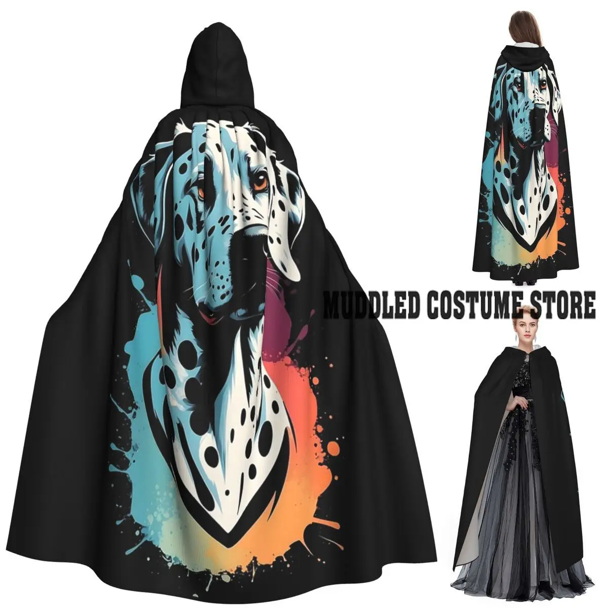 Dalmatian Puppies Kawaii Pet Dog Long Hooded Cloak Witch Medieval Costume Cosplay Cape HalloweenParty Adult Unisex
Dalmatian Puppies Kawaii Pet Dog Long Hooded Cloak Witch Medieval Costume Cosplay Cape HalloweenParty Adult Unisex