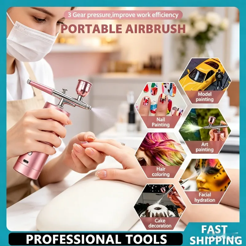 0.3mm Airbrush Paint Spray Gun Mini Air Compressor Kit For Nail Art Tattoo Cake Craft
0.3mm Airbrush Paint Spray Gun Mini Air Compressor Kit For Nail Art Tattoo Cake Craft
