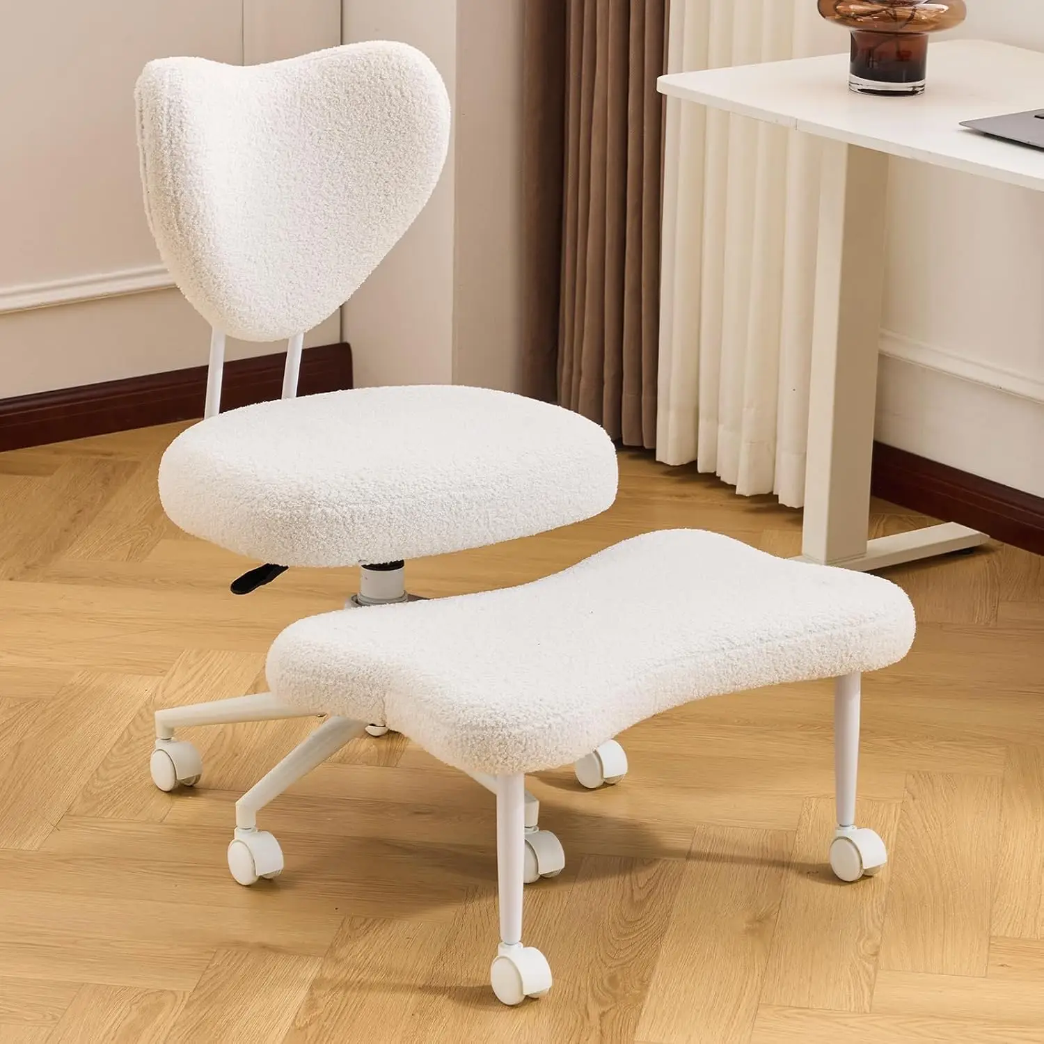 Ergonomic Cross Legged Swivel Meditation Chair Height Adjustable Wheels Comfy Office Desk Seating White Customized
Ergonomic Cross Legged Swivel Meditation Chair Height Adjustable Wheels Comfy Office Desk Seating White Customized