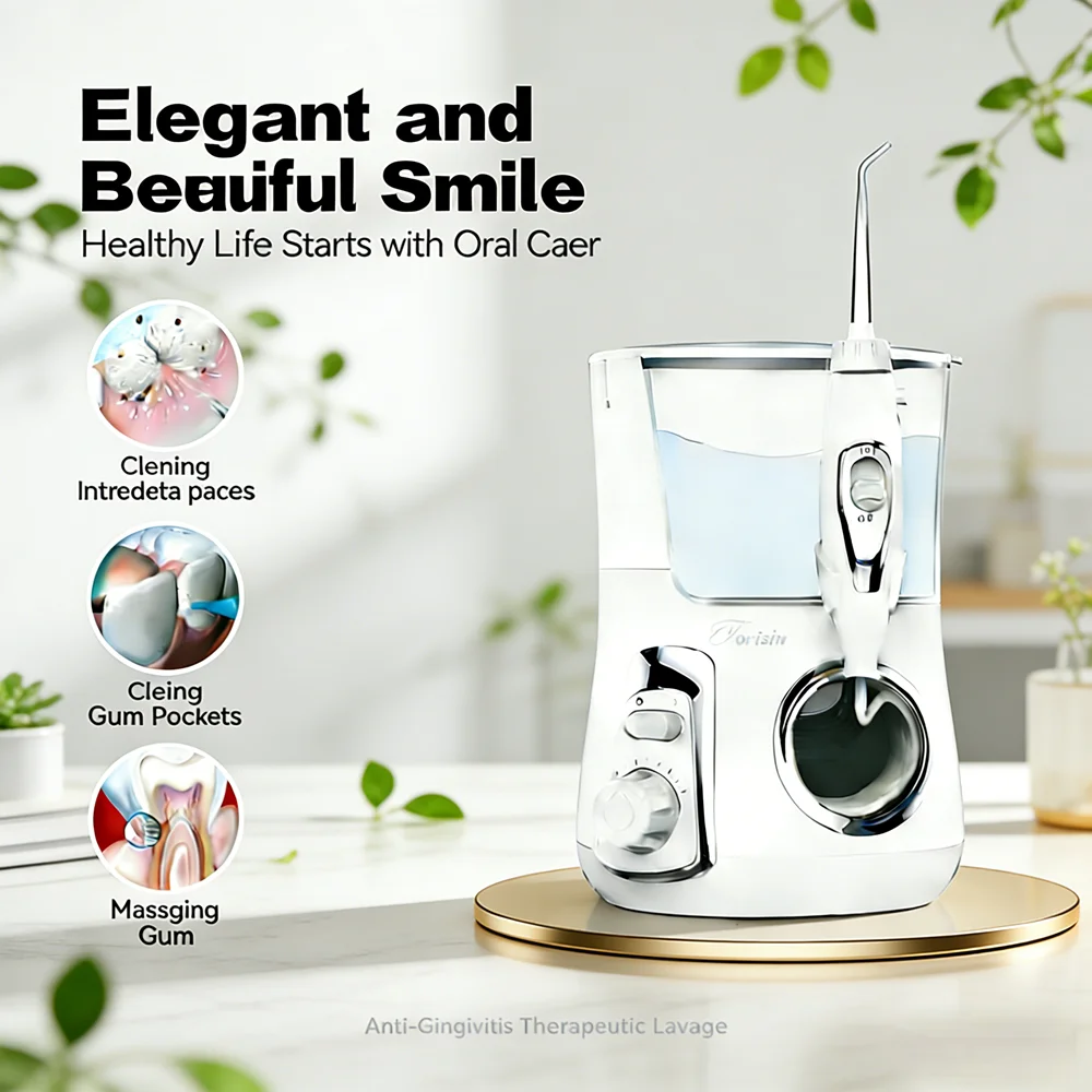 Многофункциональный ирригатор для полости рта с резервуаром 800 мл, электрический водный флоссер с 10 режимами и 5 сменными насадками для семейного ухода за зубами
Многофункциональный ирригатор для полости рта с резервуаром 800 мл, электрический водный флоссер с 10 режимами и 5 сменными насадками для семейного ухода за зубами