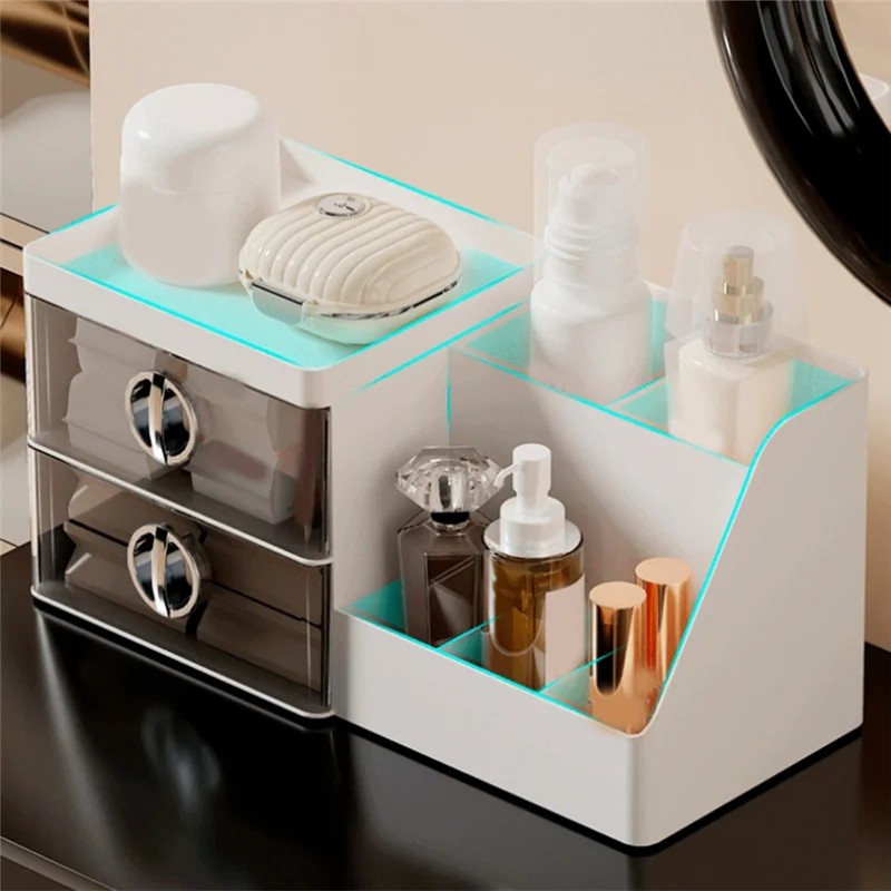 F-T Makeup Organizer With Clear Drawers, Plastic Skincare Organizers For Vanity, Large Capacity Makeup Organizer Countertop
F-T Makeup Organizer With Clear Drawers, Plastic Skincare Organizers For Vanity, Large Capacity Makeup Organizer Countertop