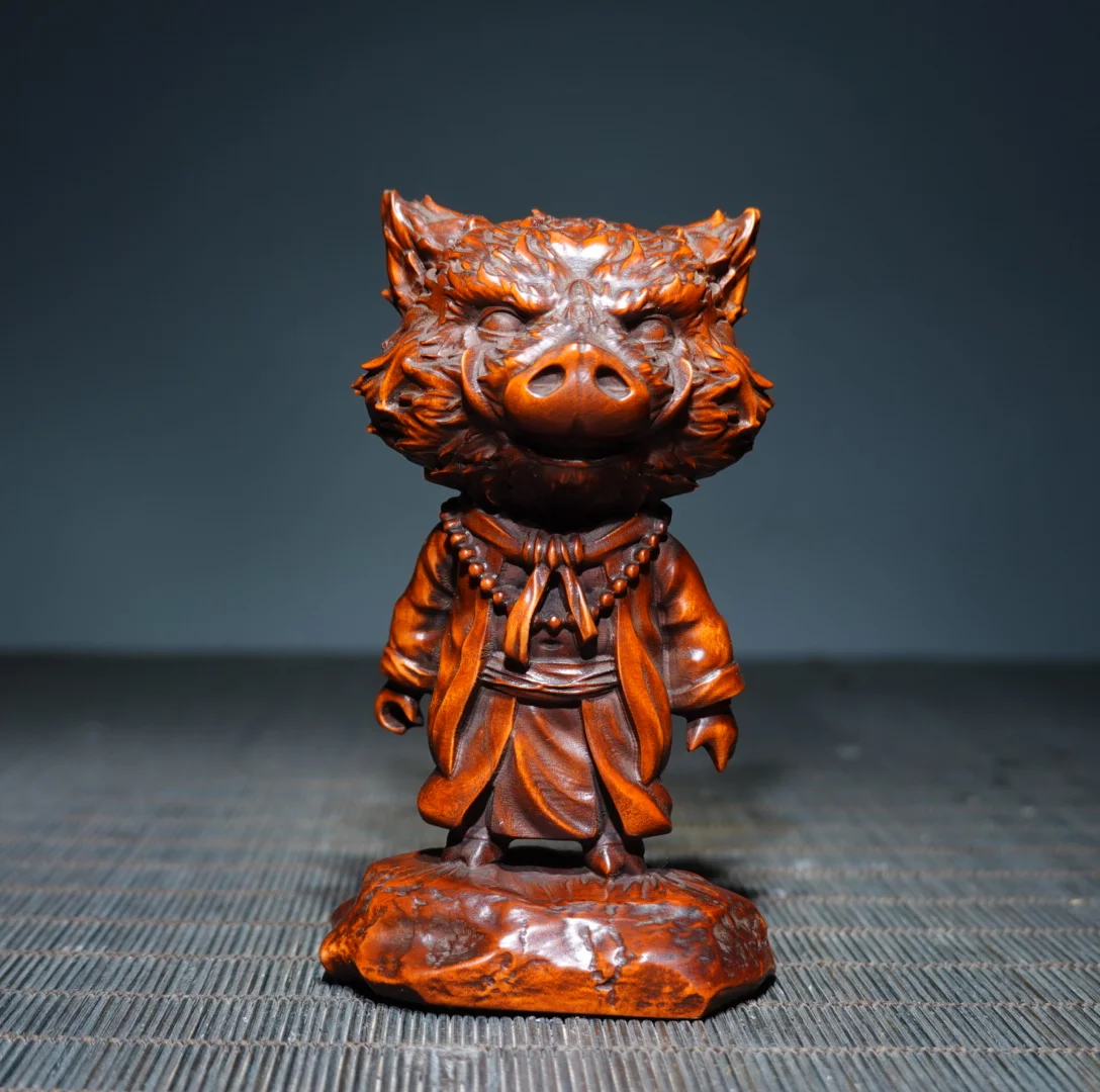 Old Boxwood Zodiac Pig Statue Zhu Bajie immortal Standing Buddha Study screen Amass wealth Ornaments Town house Exorcism
Old Boxwood Zodiac Pig Statue Zhu Bajie immortal Standing Buddha Study screen Amass wealth Ornaments Town house Exorcism