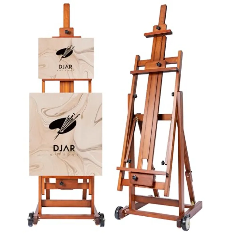 Extra Large Studio Painting Easel for Adults and Artists, Premium Beech Wood, Walnut, Movable Tilting Flat, Adjustable Floor H-
Extra Large Studio Painting Easel for Adults and Artists, Premium Beech Wood, Walnut, Movable Tilting Flat, Adjustable Floor H-