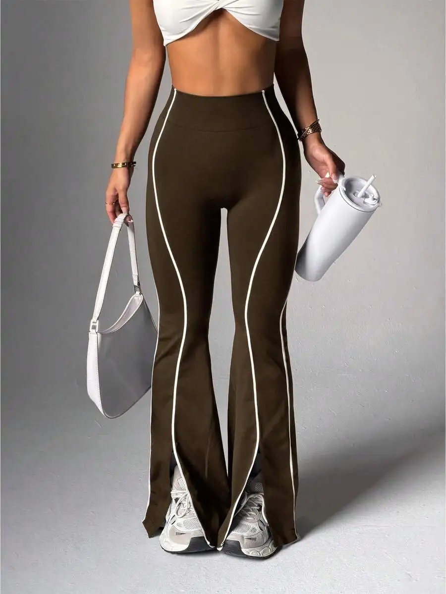 Women Seamless Contrast Color Flared Sports Leggings
Women Seamless Contrast Color Flared Sports Leggings