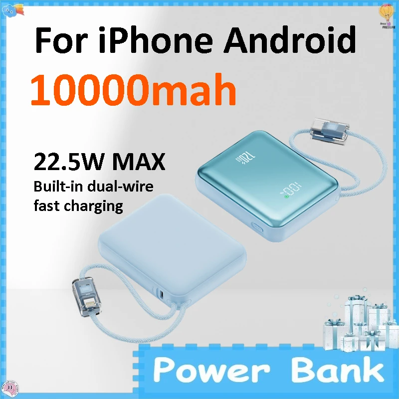 1-2pcs 20000mAh Mini Portable Power Bank Built-in Cable Fast Charging Slim Thin Mobile Power Supply for IPhone Android Phone
1-2pcs 20000mAh Mini Portable Power Bank Built-in Cable Fast Charging Slim Thin Mobile Power Supply for IPhone Android Phone
