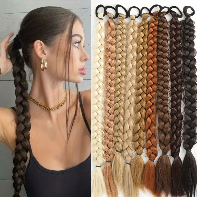 24 Inch Synthetic Long Braided Ponytail Hair Extensions for Women High-Temperature Fiber Hair Accessories
24 Inch Synthetic Long Braided Ponytail Hair Extensions for Women High-Temperature Fiber Hair Accessories