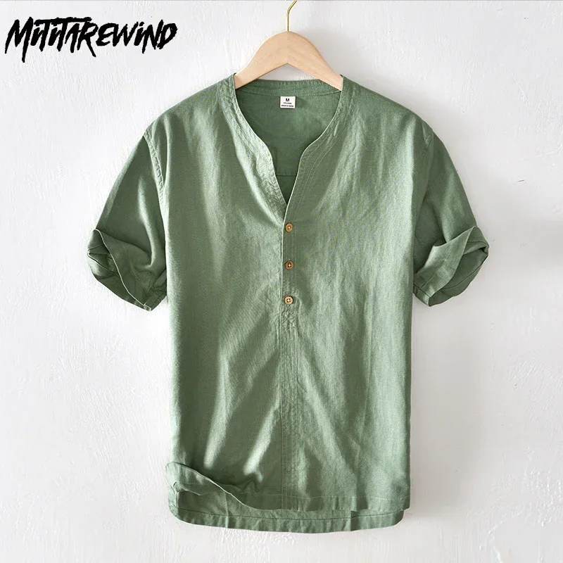 Summer Mens Shirt Breathable Top Beach Fresh Short Sleeve Shirt Casual Stand Collar Cotton Linen Shirt Men Chinese Style Clothes
Summer Mens Shirt Breathable Top Beach Fresh Short Sleeve Shirt Casual Stand Collar Cotton Linen Shirt Men Chinese Style Clothes