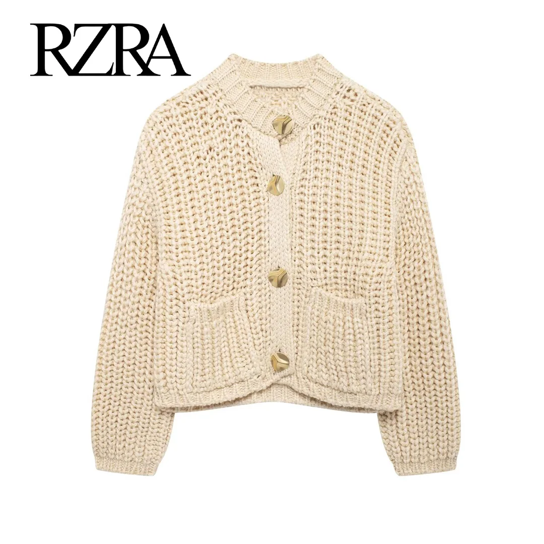 RZRA women's autumn and winter new 2024 knitted cardigan stand collar single breasted pocket modified thick needle long sleeve s
RZRA women's autumn and winter new 2024 knitted cardigan stand collar single breasted pocket modified thick needle long sleeve s