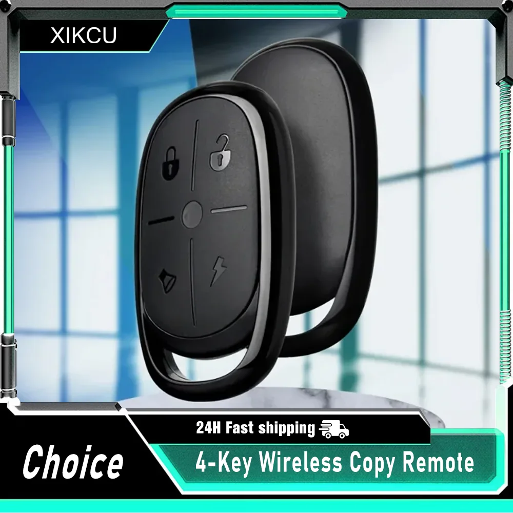 4-Key Copy Remote 433MHz Wireless Electric Garage Access Control Self Copy Remote Control for Lane Gate Battery Powered