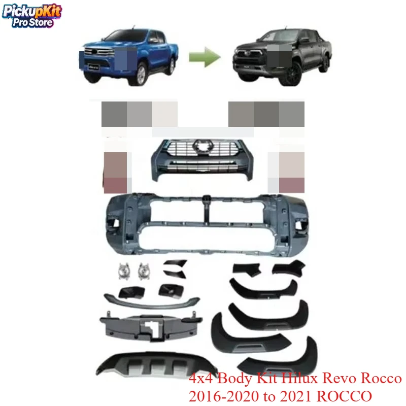 Hot Sale 4x4 Body Kit Hilux Revo Rocco 2016-2020 to 2021 ROCCO Bumper Grille Set
Hot Sale 4x4 Body Kit Hilux Revo Rocco 2016-2020 to 2021 ROCCO Bumper Grille Set
