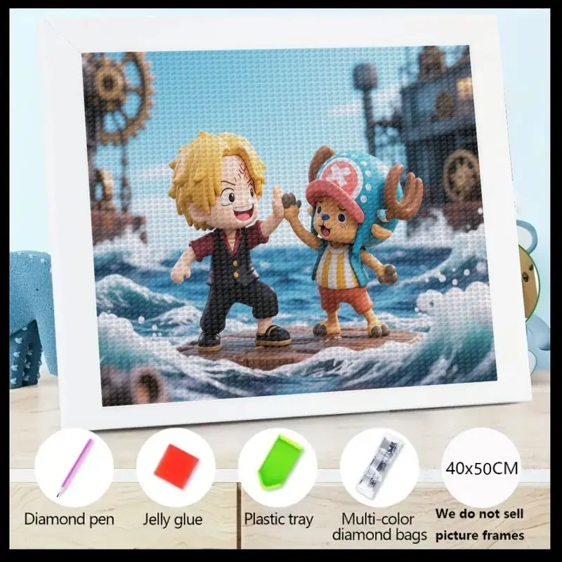 1 шт. 5D DIY комплект алмазной живописи, полная дрель квадратный аниме One Piece Sabo Chopper Friendship Adventure Art, милый мультфильм Chibi Fig 
1 шт. 5D DIY комплект алмазной живописи, полная дрель квадратный аниме One Piece Sabo Chopper Friendship Adventure Art, милый мультфильм Chibi Fig