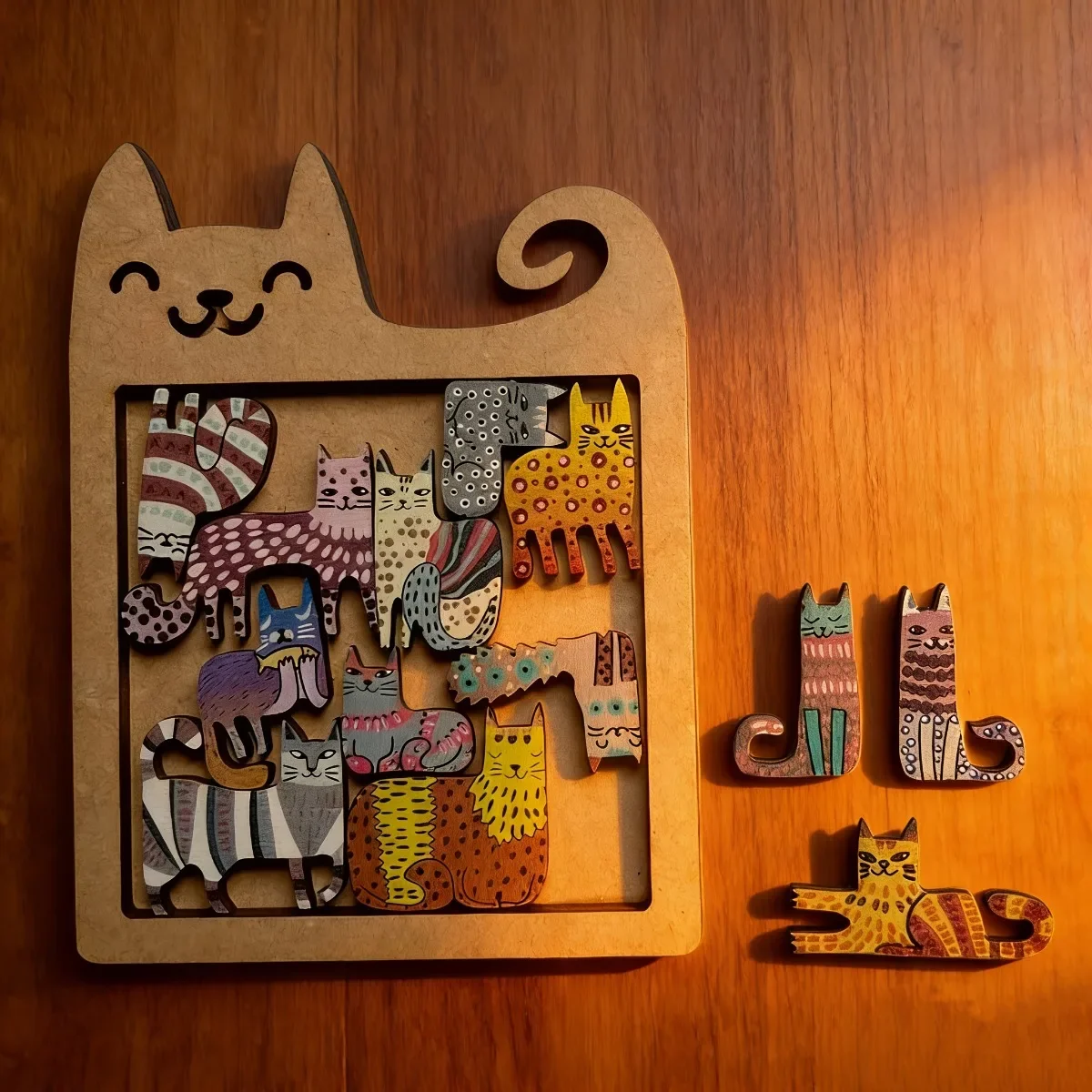 Wooden cat maze puzzle, brain-teasing puzzle for adults, oddly shaped storage tray, stress reliever and entertainment gadget.
Wooden cat maze puzzle, brain-teasing puzzle for adults, oddly shaped storage tray, stress reliever and entertainment gadget.