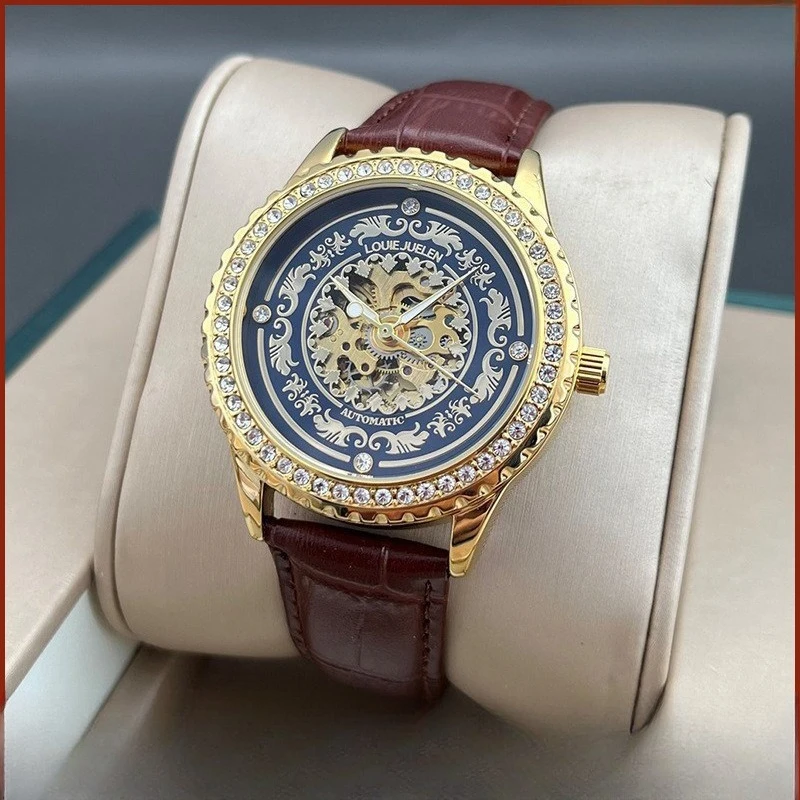 Stainless Steel New Full Diamond Skeleton Luminous Waterproof Self-Wind Automatic Watch for Men
Stainless Steel New Full Diamond Skeleton Luminous Waterproof Self-Wind Automatic Watch for Men