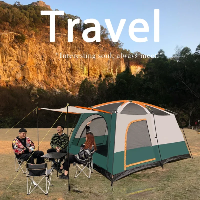 3-5 People Outdoor Camping Tent, Family Big Tent, Two Rooms, One Hall, Holiday Picnic Camping Equipment Trip
3-5 People Outdoor Camping Tent, Family Big Tent, Two Rooms, One Hall, Holiday Picnic Camping Equipment Trip