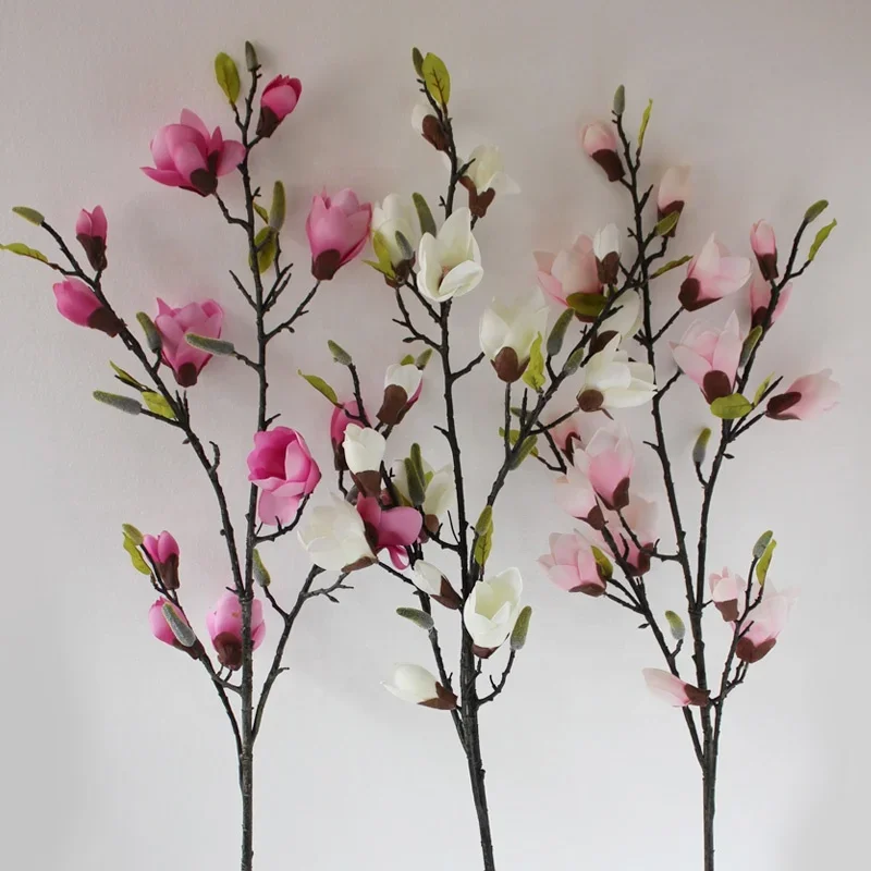 Latest design artificial long stem branch artificial flower simulation magnolia silk magnolia for wedding
Latest design artificial long stem branch artificial flower simulation magnolia silk magnolia for wedding
