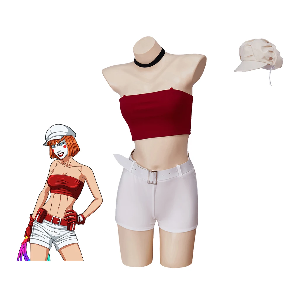 Women Girl Dee Dee Twins Cosplay Costume Sexy Red Crop Top White Shorts With Hat Belt Full Set Halloween Carnival Uniform Outfit
Women Girl Dee Dee Twins Cosplay Costume Sexy Red Crop Top White Shorts With Hat Belt Full Set Halloween Carnival Uniform Outfit