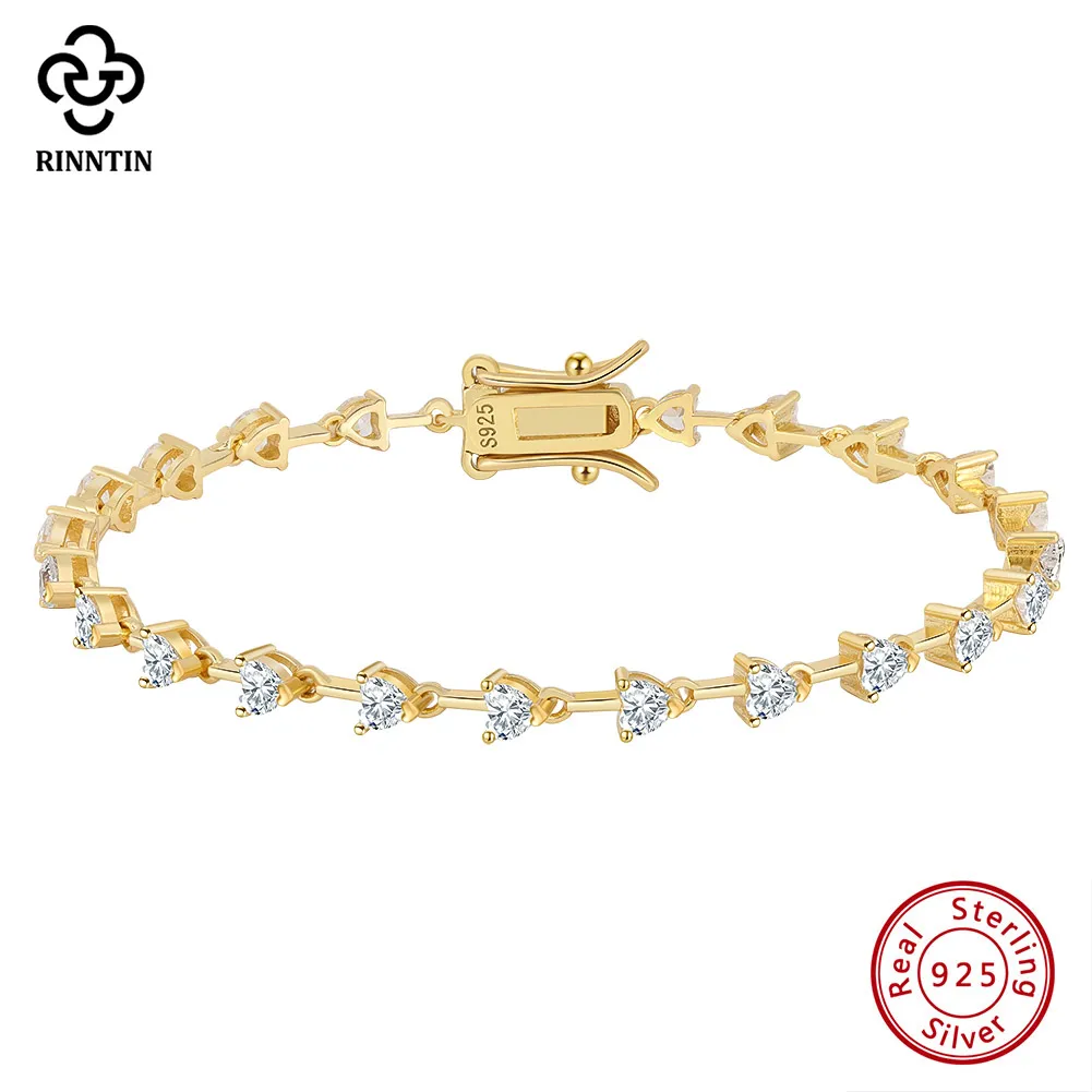 Rinntin 5A Bling Cubic Zirconia Heart Chain Bracelet Bangle Exquisite 925 Sterling Silver Shiny Waterproof Wrist Jewelry SB211
Rinntin 5A Bling Cubic Zirconia Heart Chain Bracelet Bangle Exquisite 925 Sterling Silver Shiny Waterproof Wrist Jewelry SB211