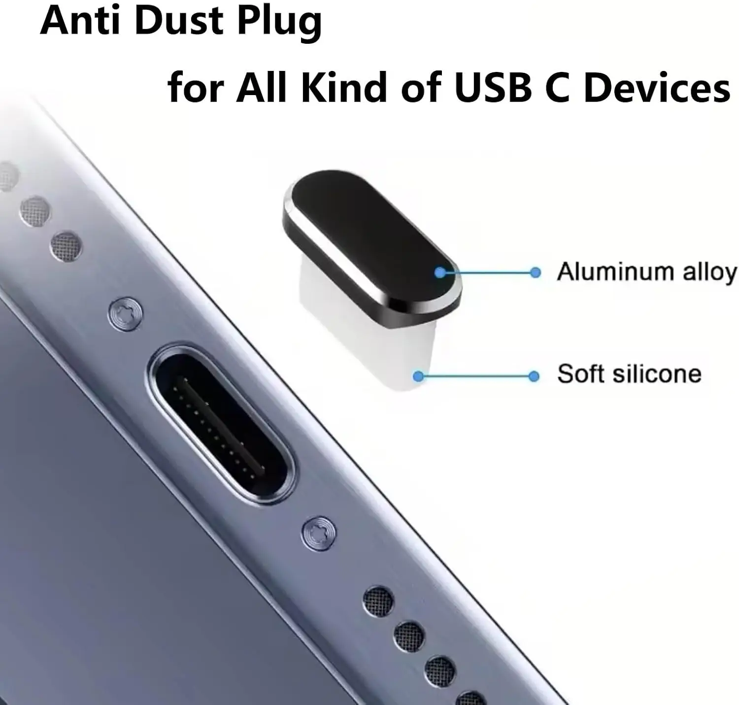 USB C Dust Plugs with Cleaning Brush, Charging Port Anti Dust Caps for iPhone 15-17 Pro Max Samsung S23-S25 & All USB-C Devices
USB C Dust Plugs with Cleaning Brush, Charging Port Anti Dust Caps for iPhone 15-17 Pro Max Samsung S23-S25 & All USB-C Devices