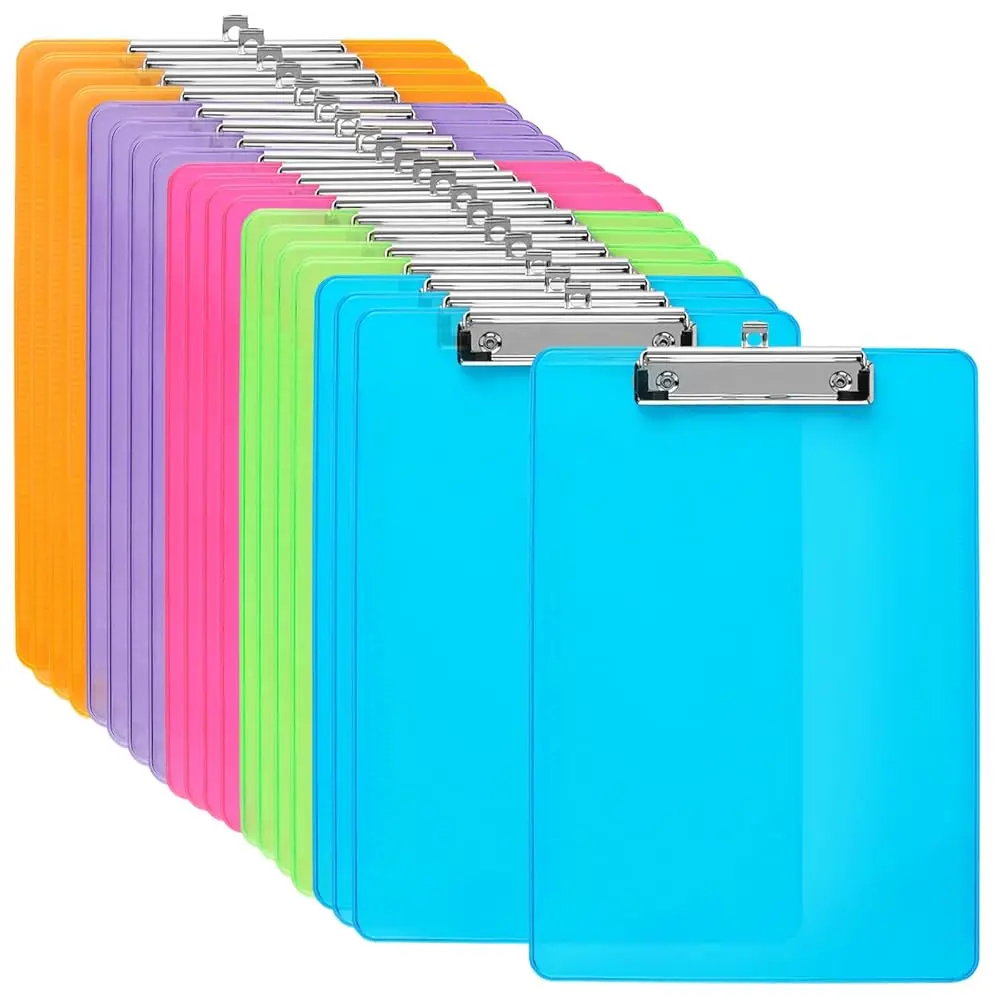 20 Pack A4 Plastic Colorful Clipboard, Sturdy Clip Boards with Scaled, Cute Clipboard Memo Clipboards with Metal Fixture Plas
20 Pack A4 Plastic Colorful Clipboard, Sturdy Clip Boards with Scaled, Cute Clipboard Memo Clipboards with Metal Fixture Plas