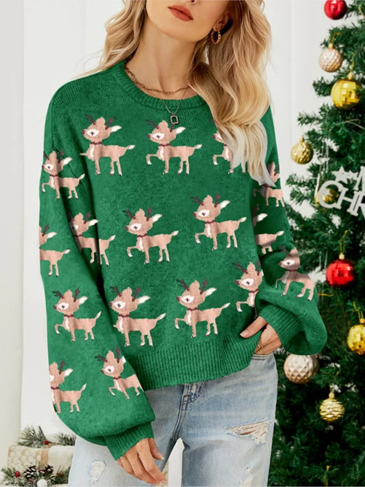 Women's Christmas Sweater 2025 Autumn New Funny Pattern Printed Pullover Long Sleeve Loose Sweatshirt Knitwear Female Clothing
Women's Christmas Sweater 2025 Autumn New Funny Pattern Printed Pullover Long Sleeve Loose Sweatshirt Knitwear Female Clothing