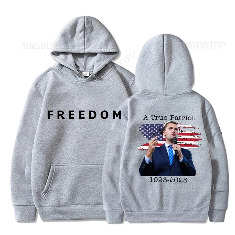 Новый стиль для отдыха, крутая креативная спортивная одежда с принтом FREEDOM Charlie Kirk, пуловер, повседневная свободная толстовка унисекс, классическая
Новый стиль для отдыха, крутая креативная спортивная одежда с принтом FREEDOM Charlie Kirk, пуловер, повседневная свободная толстовка унисекс, классическая
