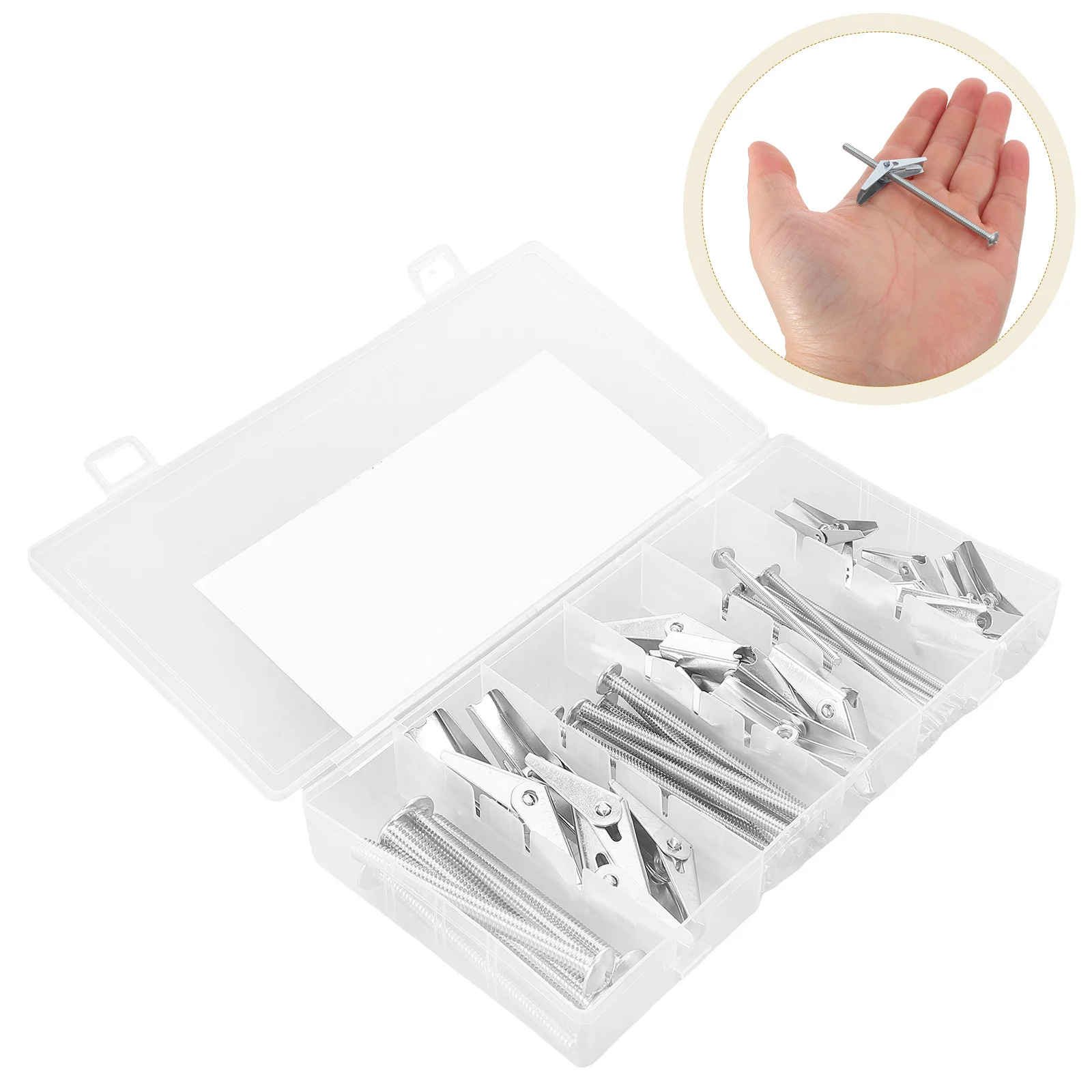 24Pcs Umbrella Iron Toggle Bolts Drywall Anchor Kit Heavy Duty Hollow Wall Expansion Screws for Shelves Mirrors Hanging 
24Pcs Umbrella Iron Toggle Bolts Drywall Anchor Kit Heavy Duty Hollow Wall Expansion Screws for Shelves Mirrors Hanging