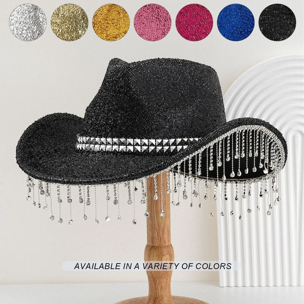 Rhinestone Cowboy Hat Luxury Top Hat for Women Men Party Festival Accessories Country Music Concert Cowgirl Headwear
Rhinestone Cowboy Hat Luxury Top Hat for Women Men Party Festival Accessories Country Music Concert Cowgirl Headwear