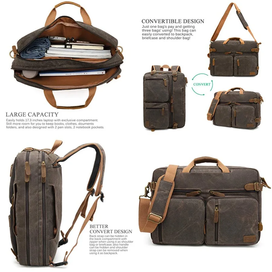 Laptop Messenger Bag Vintage Shoulder Bag Convertible Backpack Retro Briefcase Versatile Travel Bag Fits Laptop For Men Busines
Laptop Messenger Bag Vintage Shoulder Bag Convertible Backpack Retro Briefcase Versatile Travel Bag Fits Laptop For Men Busines